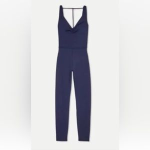 Bandier x something navy MED ruched navy jumpsuit